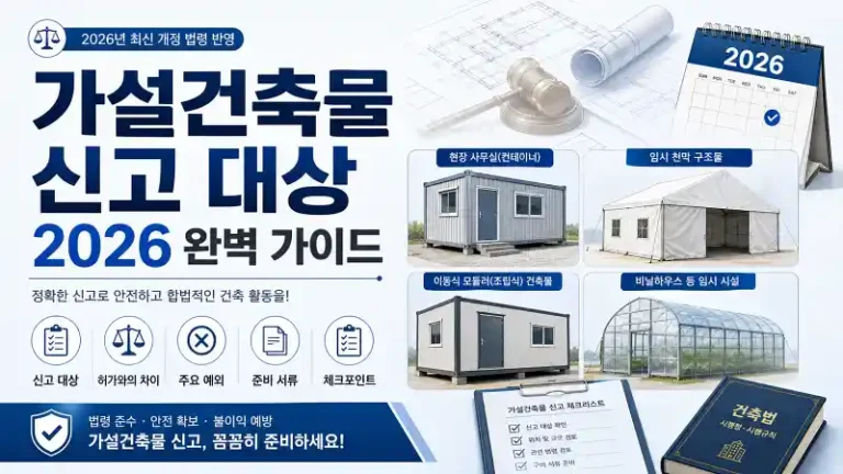 가설건축물 신고 대상 2026 완벽 가이드