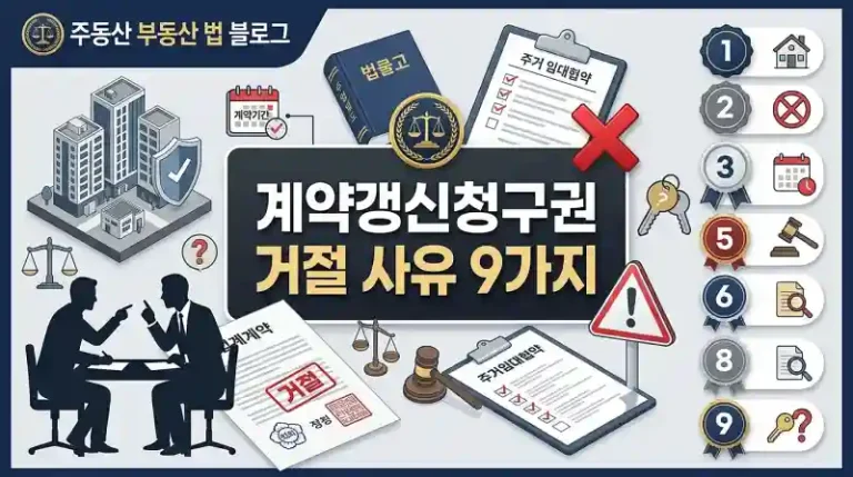 계약갱신청구권 거절 사유 9가지 완벽정리