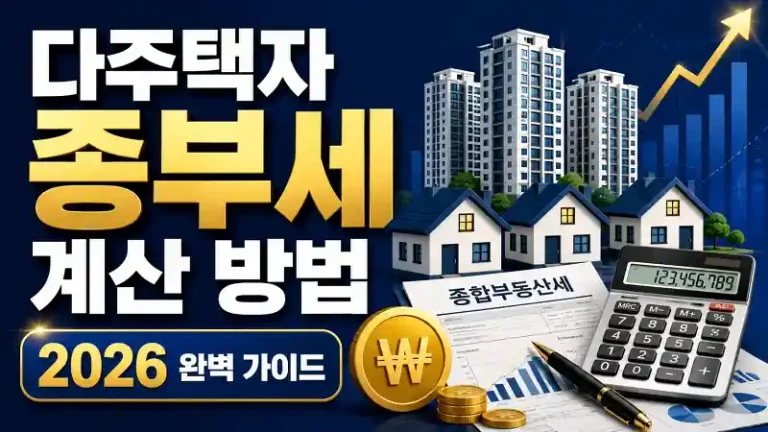 다주택자 종부세 계산 방법 2026 완벽 가이드