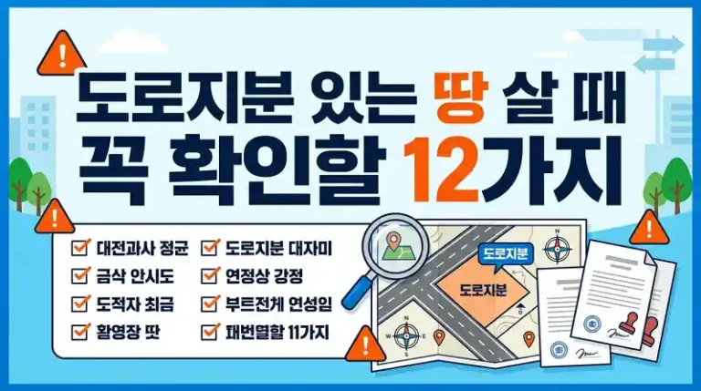 도로지분 있는 땅 살 때 꼭 확인할 12가지