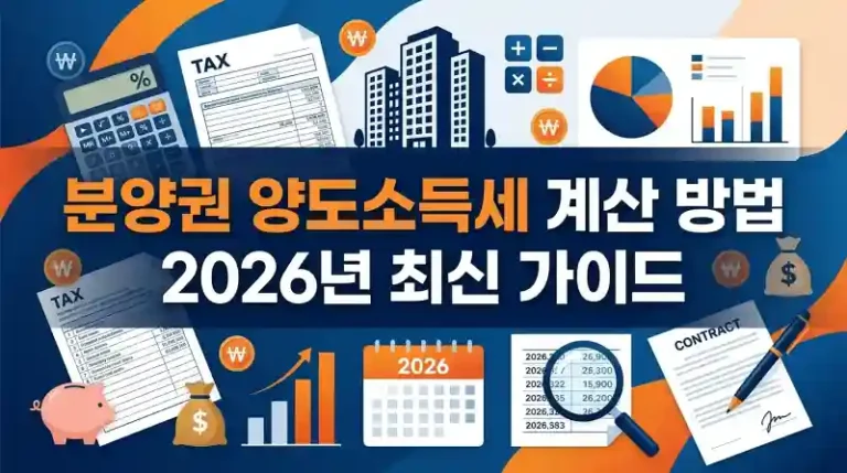 분양권 양도소득세 계산 방법 7단계