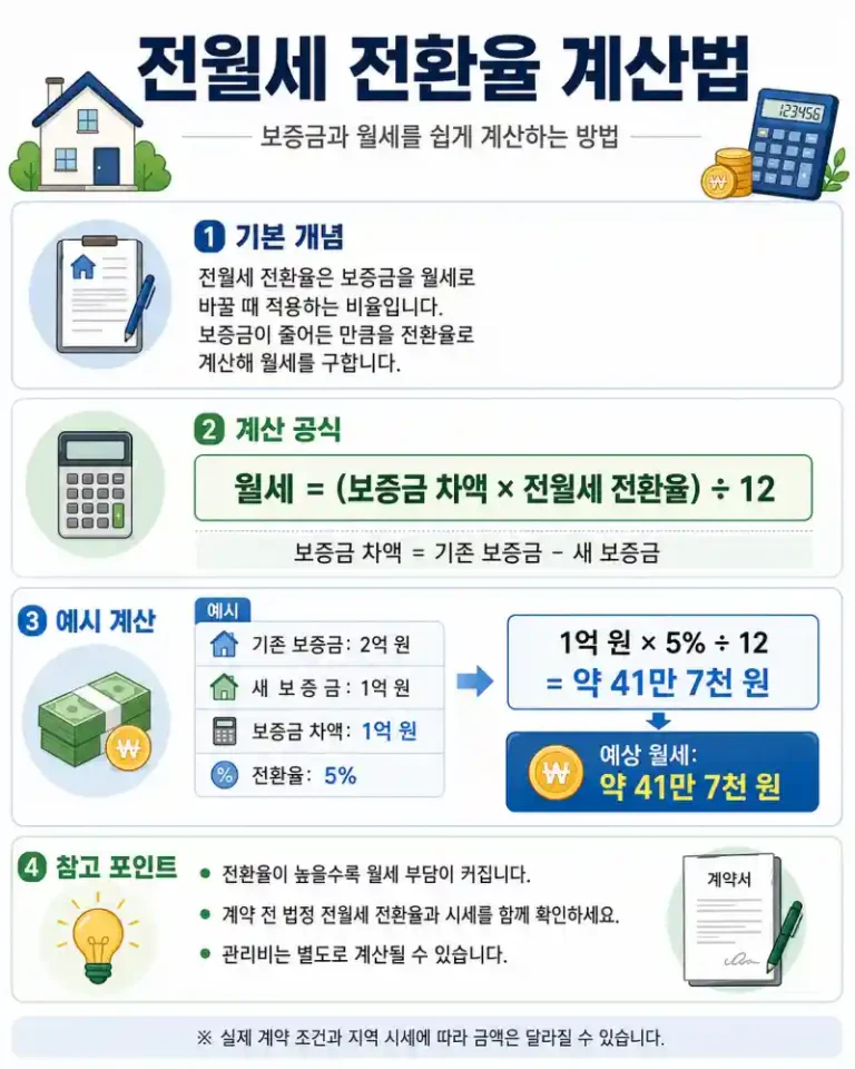 전월세 전환율 계산법