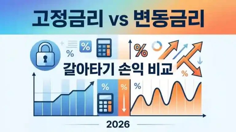 고정금리 변동금리 갈아타기 손익 비교