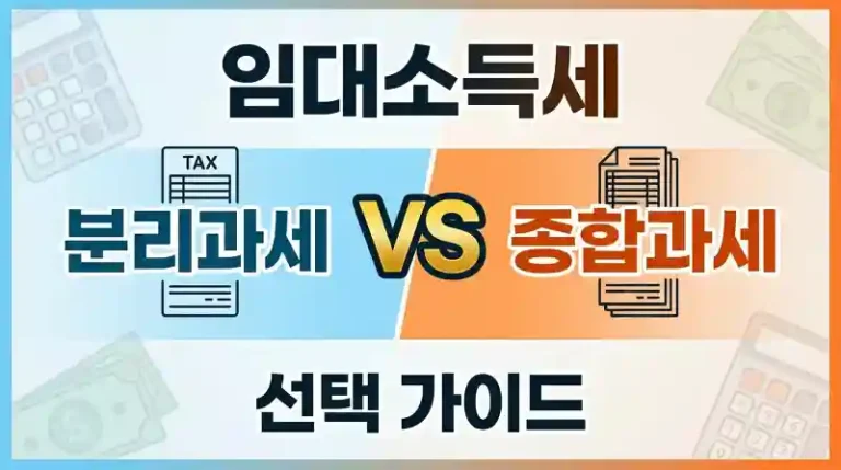 임대소득세 분리과세 vs 종합과세 선택
