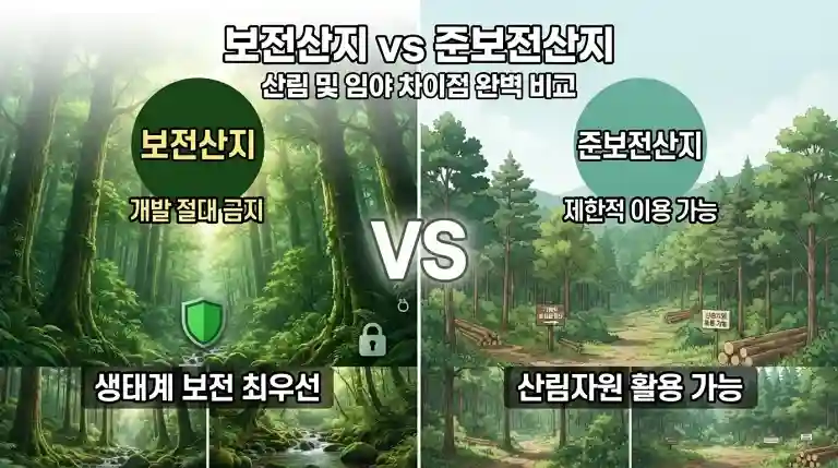 보전산지 준보전산지 차이 7가지