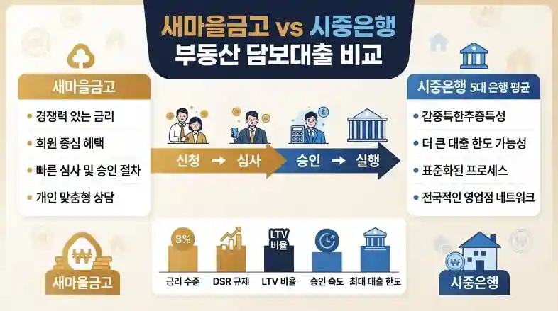 새마을금고 부동산 담보대출 조건 및 금리 한도