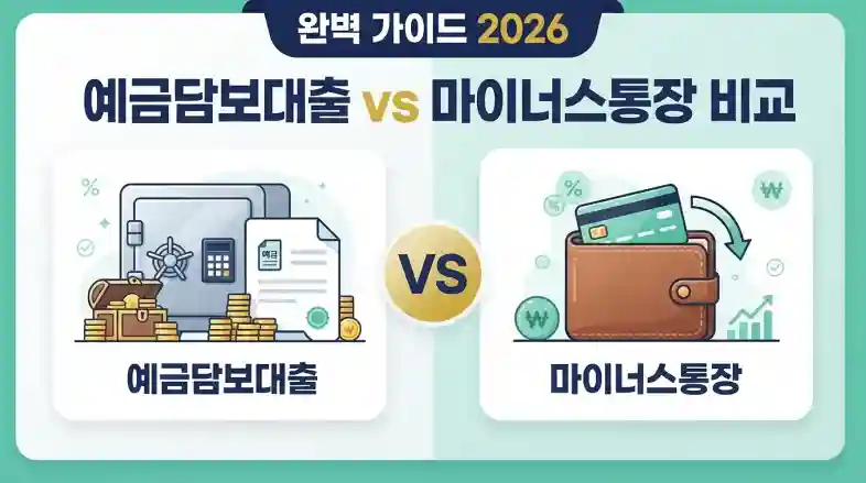 예금담보대출 vs 마이너스통장 비교